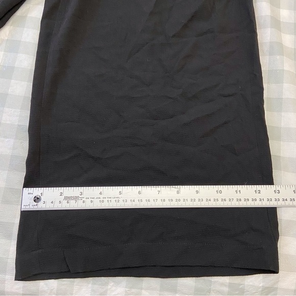 Max Studio black wrap jumpsuit sleeveless wide legs flair woven v neck small - Picture 12 of 16